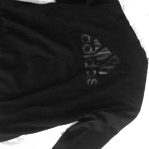 BLACK ADIDAS ZIP UP NEVER WORN